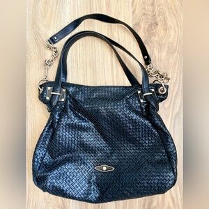 Elliott Lucca, beautiful black woven Hobo bag EUC
